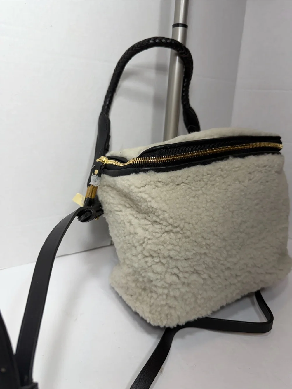 NWT Mini Rough Night Crossbody in with Shearling by Kempton & Co. $450 - Picture 3 of 6